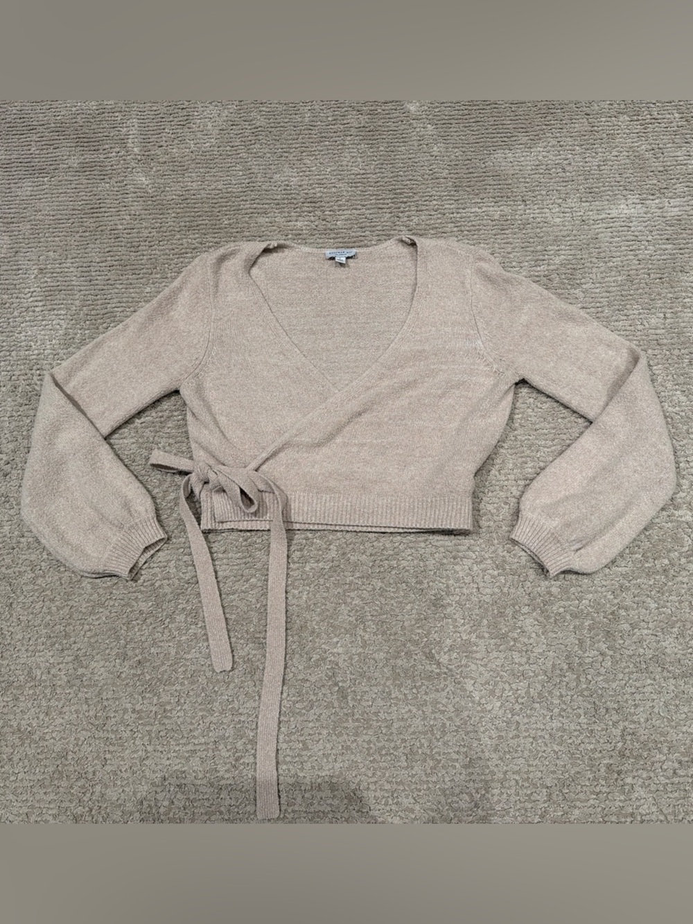 Current Air Cropped Wrap Top, size Large